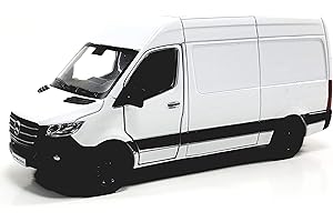 Kinsmart Compatible with Mercedes-Benz Sprinter 2020 White Delivery Van 1:43 Scale Diecast Metal