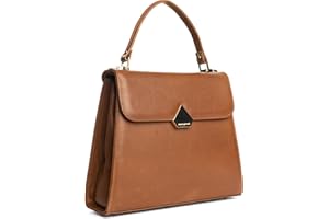 Zamponi Borsa a Mano Donna Marrone - Borsa Tracolla Donna Pelle Vera - Borsa a Spalla Donna Elegante