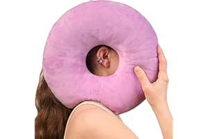 ‎ODOXIA Piercing Kissen mit Loch | Donut Kissen für Ohr gegen Ohrenschmerzen | Piercingkissen mit Verstellbarer Füllung | Runde Ohrkissen mit Loch | Ohrkissen für Ohrpiercing | Kopfkissen
