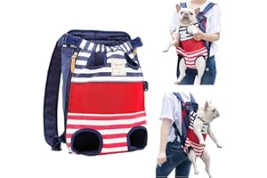PETTOM Borsa Frontale per Cani Morbido Marsupio Tela Zaino Cane Traspirante Leggero Taglia Piccola Media Cane Gatto Fino a 12kg per Viaggio Passeggiata