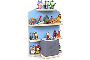 Little Moonshine Shelves - Shelf Tonies Storage Wall Box - Tonie Display Case - Toy Unit Wooden Characters Magnetic Wall Shelf - Wall Storage Shelves for Tonie Box and 32 Tonies