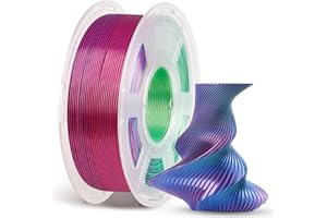 ANYCUBIC Filament PLA Soie pour Impression 3D, Filament PLA 1,75 mm pour Imprimante 3D FDM et Stylo 3D, Silk PLA 1kg, Bleu-Vert-Violet