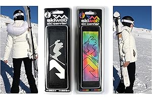 Skiweb Hands Free Ski Carrier Straps - Pocket Size To Use At Any Time - Saver Twin Pack