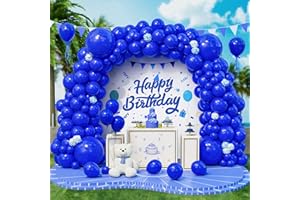 ROXISTAR Globos Azul Oscuro, 143 Piezas Diferente Tamaño Guirnalda de Globos Azules Real Mate con Cinta De Globo para Hombres Chicos Fiesta de Cumpleaños Decoración de Graduación Baby Shower Boda Compromiso