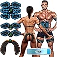 Lovcoyo EMS Muscle Stimulator, ABS Trainer Muscle Stimulator, 6 Modes & 19 Intensities, USB Rechargeable Tactical X Abs Stimulator Full Body Ab/Arm/Hip Trainer
