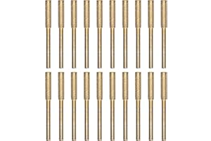 DEROR 20 Stück Kettensägenschärfer Gratschleifkopf Rotierende Datei Schärfwerkzeug Kit(4mm-Gold)