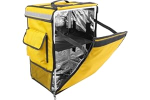 CityBAG - Mochila isotérmica de 35 x 49 x 25 cm, Color Amarillo para los Platos cocinados y la Entrega de mandos alimenticios