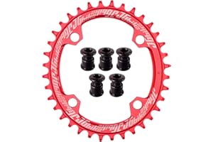 JGbike Elite Round Oval Chainring 104mm BCD 30T 32T 34T 36T 38T Narrow Wide Single Chainring for 8 9 10 11 12 Speed MTB XC Trail e-Bike Fat Bike Mountain Bike Bicycle