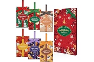 SCENTORINI Scented Sachets, Christmas Scented Bag, 6 Fragrance for Wardrobe, Drawers, Closets, Cupboard, 6 Pack