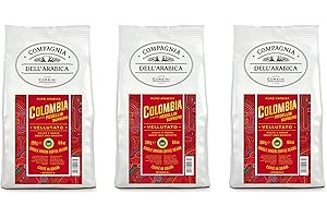 CAFFÈ CORSINI 1950 Caffè Corsini - Cafè en Grains 3x250g Compagnia Dell'Arabica Colombie Medellin Supremo, Mono Origine, Velouté, 750g au Total