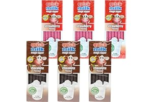 ROBERTSCOTTS Dr Moo Milk Straw Set, 3X Chocolate 13 Pack, 3X Strawberry 13 Pack, Flavoured Straw for Kids (78 Strawws)
