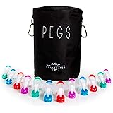 Premium Black Peg Bag With Shoulder Strap Waterproof & Weather Resistant. Plus 80 Extra Strong Advanced Premium Soft Grip Peg