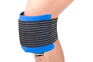 GELPACKS DIRECT Gel Packs Direct 3-in-1 Reusable Multipurpose Ice Pack for Sports Injuries with Adjustable Strap & Wrap. Hot and Cold Compress Knee Support for Arthritis, Replacement Surgery, Swelling & Joint Pain.