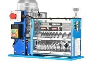 CREWORKS Máquina de Pelacable Electrica 370W 1.5mm-38mm Maquina de Pelar Cables Automática con 11 Canales para Reciclaje de Cobre (370W 1.5mm-38mm)