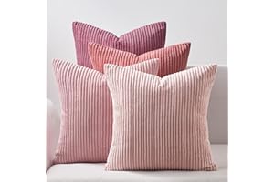 Topfinel Federe per Cuscini Arredo Divano Copricuscini 45x45cm Soggiorno Federe Arredamento Casa Moderno Elegante Morbido Resistente in Velluto con La Cerniera Invisibile Rosa