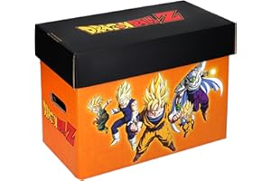 SD TOYS - Dragon Ball Caja con Tapa para Cómics, Naranja y Negra, 22 x 30 x 41 cm