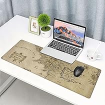 Gaming Muismatten Wereldkaart Print Vierkante Muismat Antislip Rubberen Basis Muismat met Gestikte Rand Computer Muismat voor Computers Laptop Kantoor