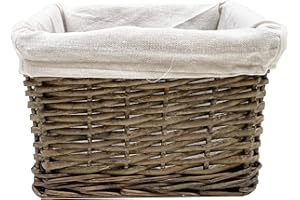 topfurnishing Huge Large Big Deep Wider Wicker Storage Kitchen Toy Log Xmas Hamper Laundry Basket (Natural, Small: 22x22x14.scm)