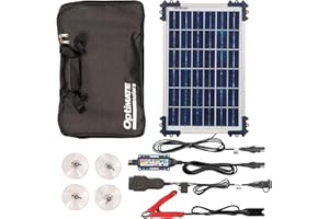 OptiMate Solar Duo 10 W CarKit, TM522-D1CK, Chargeur et mainteneur Solaire hermétique de Charge avec récupération de Batterie à Six Phases de 12 V/12,8 V 0,83 A