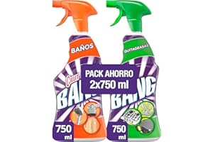 Cillit Bang potente detergente spray anticalcare e sgrassante, confezione da 2 x 750 ml