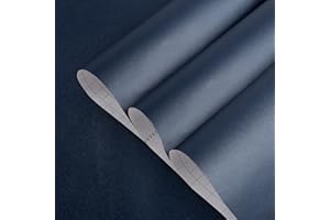TOTIO 80CMx4M Papier peint autocollant bleu extra large,Autocollants pour meubles bleus,Sticker vinyle imperméable pour meubles,Bleu Marine,Mat, épaissi,Convient aux murs des bureaux et des magasins