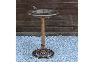 CLGarden Vogeltränke VGT3 Vogelbad Vogel Tränke Bad mit Vogel auf der Wasserschale