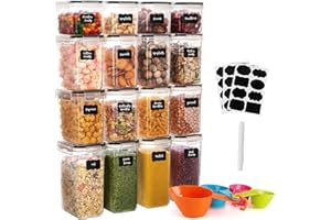 Boite De Rangement Cuisine Lot De 16 - Plastique Sans Bpa - Hermetique