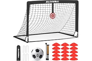 Porta + bersaglio + pallone da calcio + coni