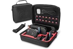 Reddening Switch 2 Tasche, Robuste EVA Schutzhülle mit Platz für Nintendo Switch 2 Konsole, Dock, Controller, HDMI-Kabel & 14 Spielkassetten und Andere Zubehör, Ideal für Reisen & Sichere Aufbewahrung