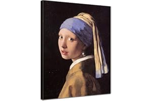 Bilderdepot24 Art Print - vieux maîtres - Jan Vermeer - La fille avec la boucle d'oreille en perle - 40x50 cm - Images sur toile - toile déco imprimée - tableau toile - photo sur toile