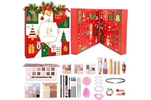 Jutqut Makeup Adventskalender 2025 Frauen, 24 Tage Adventskalender Schminke Make-up Geschenkset und Kosmetik Überraschungen für Weihnachts, Schminke Set und Gesicht Cosmetics für Damen Mädchen