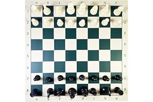 xunfu Scacchi con Scacchiera Portatile, Arrotolabile, da Viaggio, Giochi da Tavolo Adulti, 34x34cm, 2 giocatori