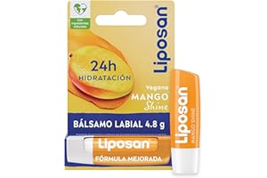 Liposan Mango Shine (1 x 4,8 g), cacao de labios con aroma a mango, bálsamo labial, bálsamo hidratante para unos labios bonitos, suaves y jugosos