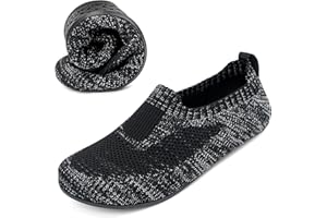 KOWAYI Chaussons Homme Antidérapantes Pantoufles Atmungsaktiv Confort d'intérieur Slippers Semelle en Caoutchouc Unisex Maison Chaussures