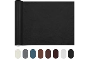 TOJUNE Patch de Réparation en Cuir 40 x 200 cm, Autocollant Kit Auto-adhésif Rénovation pour Meubles de Canapés, Sièges de Voiture, Vestes (Noir)