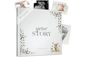 BIBI & BEAU Libros de registro de bebé desde el nacimiento | Libro de recuerdos para bebé y diario | Álbum de fotos de regalo para recién nacidos y niñas | Nuevo recuerdo para bebé