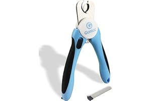 Gonicc Cortauñas Gatos, Acero Inoxidable Cortañas Animales con Protector y Bloqueo de Seguridad, Aplicar para Cuidado de Las Uñas para Perro, Gatos, Animales (Incluye Lima de uñas)