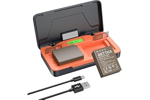 AKTTKA NP-W126S/W126 Batería 1680mAh (2 Packs) 20W Carga Rápida para Fujifilm X100F/X100VI/X-A1/X-E1/X-E2/X-E3/X-M1/X-Pro1/X-T1/X-T3/X-T30/X-T50/HS30EXR/HS35EXR/HS50EXR, Pantalla LCD, Memoria SD