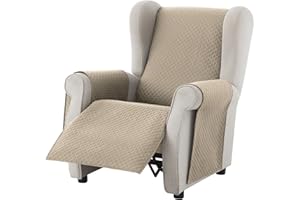 TEXTIL-HOME Textilhome - Pokrowiec na sofę ADELE, 1 osobowa/Relaks - Dwustronny - wyściełany ochraniacz na sofę. Kolor Beżowy