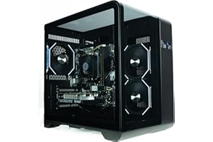 ionz Gaming PC - AMD Ryzen 5 5500, RTX 5050 8GB Graphics Card, 16GB RAM, 1TB SSD, Windows 11, 500W PSU (CURVE MATX, Black)