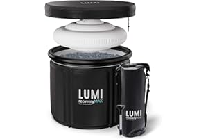 LUMI Therapy Ice Bath Pod MAX | 420 Litre Cold Water Plunge | Portable Outdoor Ice Bath Pod | Thermal Insulated | UFO Lid | The Original Ice Bath