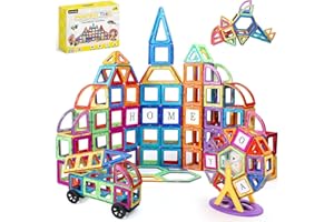 ECHOCUBE Zestaw magnetycznych płytek dla dzieci 116PC - płytki konstrukcyjne, zabawki budowlane STEM, edukacyjne klocki magnetyczne dla dzieci, chłopców i dziewcząt