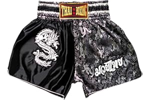 SIAMKICK Retro Muay Thai Shorts für Männer Frauen Boxen Kickboxen High Grade MMA Kampf Kleidung Training Workout Trunks
