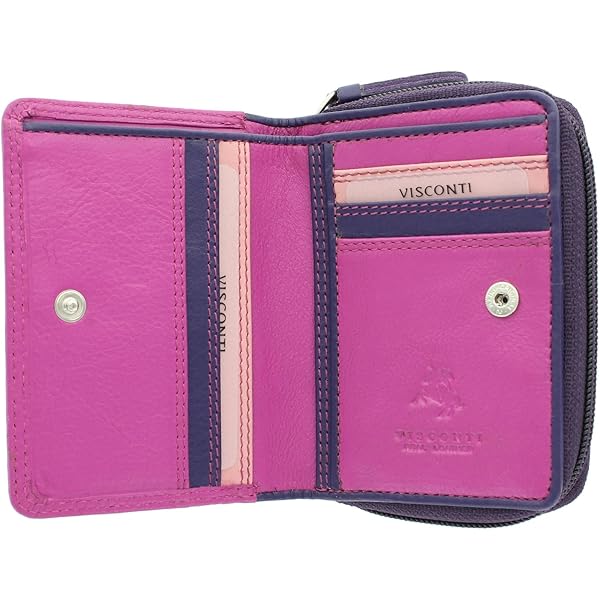 Portafoglio Rainbow Collection In Pelle - Con Protezione RFID E Tap&Go | Design Multicolore, Compatto - Foto 11