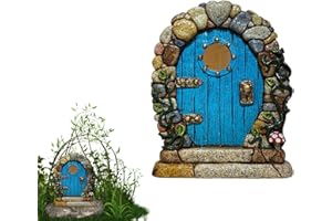 LEARNLYRICS Giardino delle fate in miniatura, si illumina al buio, porta della camera da letto e finestra, statue degli alberi – abbraccio, cortile e sculture da giardino, giardino delle fate, casa mistica,