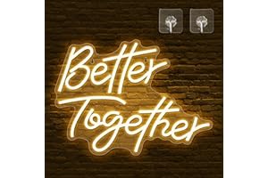 Better Together Neon Signs, Arrinew LED Neon Light Sign USB Powered for Home Wall Decor, Warm White Art Decorative Neon Lights for Holiday Party,Birthday Party,Wedding,Christmas