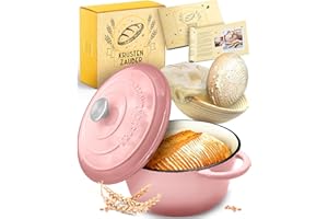 KRUSTENZAUBER garnek emaliowany, z koszem do fermentacji, 26 cm, idealny do pieczeć, forma do chleba