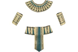 Zac's Alter Ego 4 Piece Fancy Dress Gold & Turquoise Pharaoh Egyptian Kit World Book Day Fancy Dress