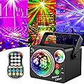 Boule disco 4 en 1, lampe de soirée disco contrôlée par la musique avec télécommande, lumières disco LED, éclairage DJ, pour fêtes, bars, mariages, Halloween, Noël, anniversaires
