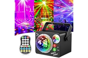 ToyGem 4 in 1 Discokugel, Musikgesteuert Disco Party Lampe mit Fernbedienung, LED Disco Lights DJ Partylicht, für Partys, Bars, Hochzeiten, Halloween, Weihnachten, Geburtstage